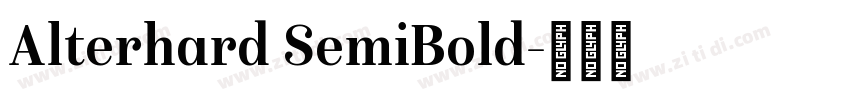 Alterhard SemiBold字体转换